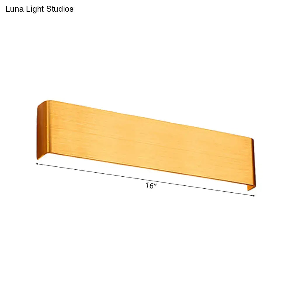 DecorBites™ Minimalist Metal LED Rectangle Wall Light in Black/Silver, Warm/White Lighting - 6"/10" Dia. - Living Room Wall Washer Lamp