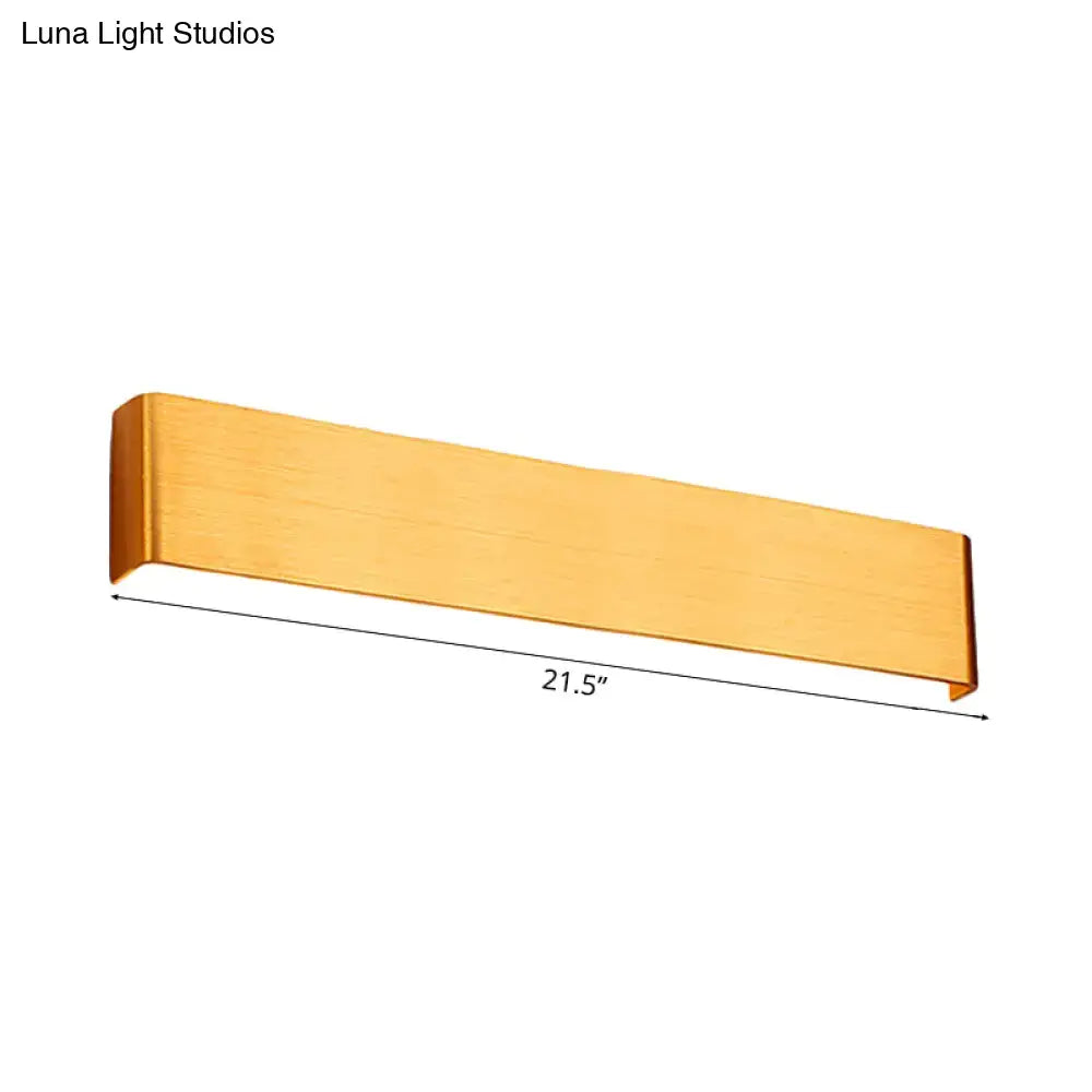 DecorBites™ Minimalist Metal LED Rectangle Wall Light in Black/Silver, Warm/White Lighting - 6"/10" Dia. - Living Room Wall Washer Lamp
