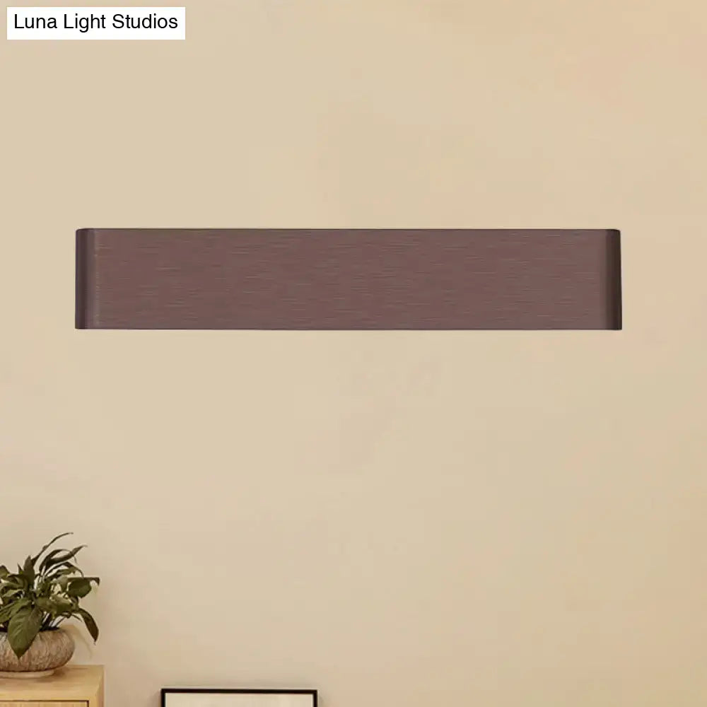 DecorBites™ Minimalist Metal LED Rectangle Wall Light in Black/Silver, Warm/White Lighting - 6"/10" Dia. - Living Room Wall Washer Lamp