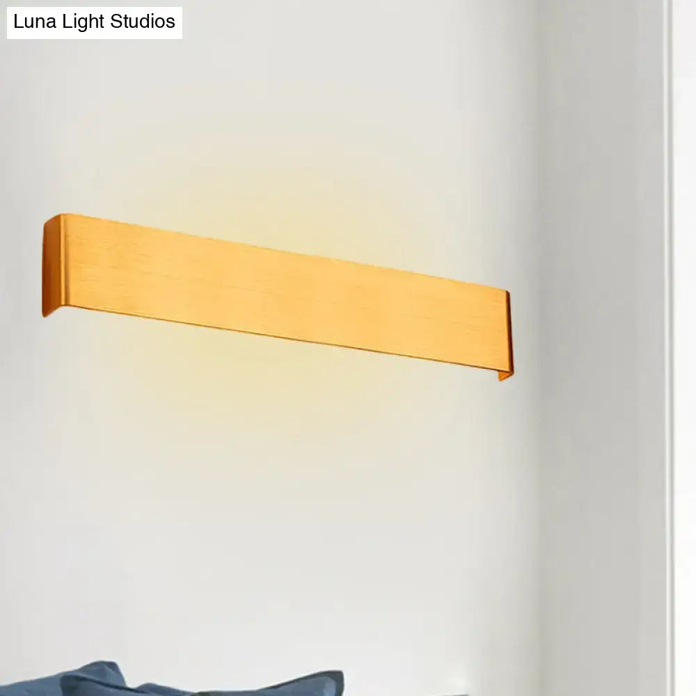 DecorBites™ Minimalist Metal LED Rectangle Wall Light in Black/Silver, Warm/White Lighting - 6"/10" Dia. - Living Room Wall Washer Lamp