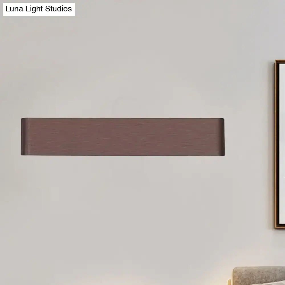 DecorBites™ Minimalist Metal LED Rectangle Wall Light in Black/Silver, Warm/White Lighting - 6"/10" Dia. - Living Room Wall Washer Lamp