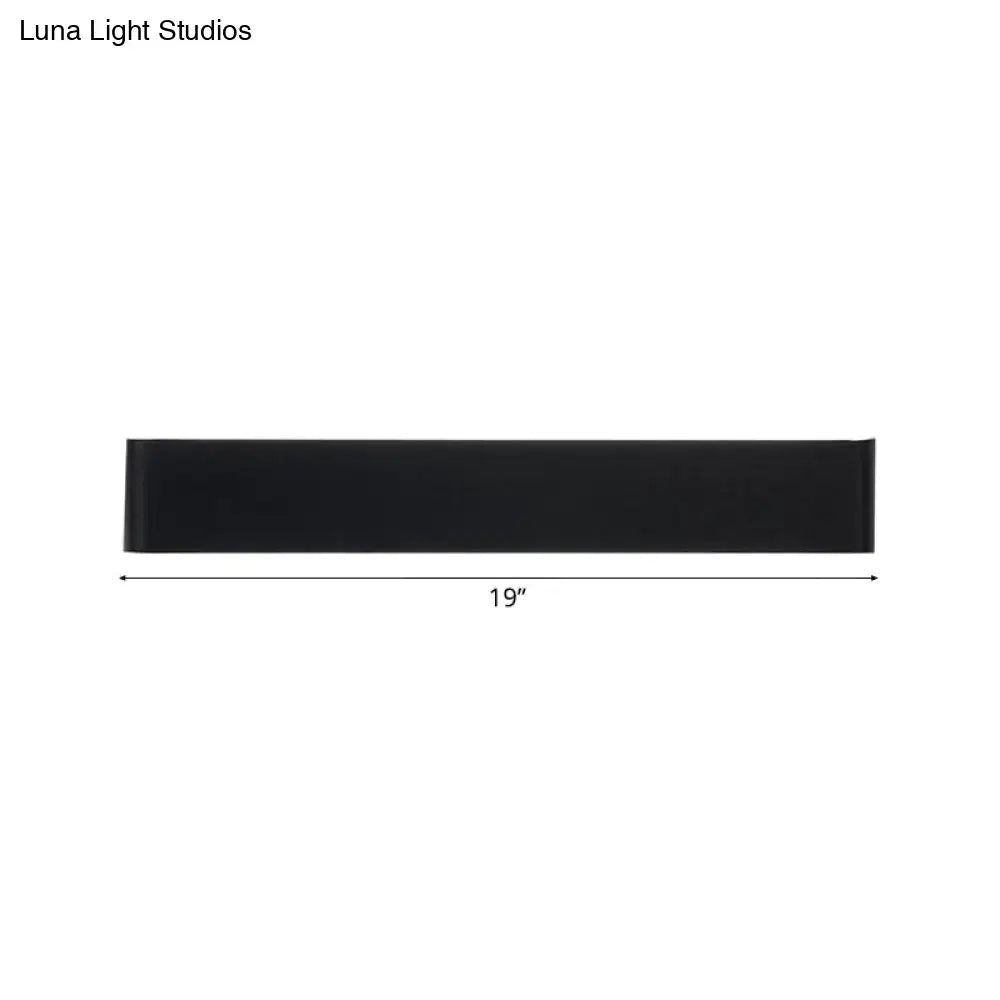 DecorBites™ Minimalist Metal LED Rectangle Wall Light in Black/Silver, Warm/White Lighting - 6"/10" Dia. - Living Room Wall Washer Lamp