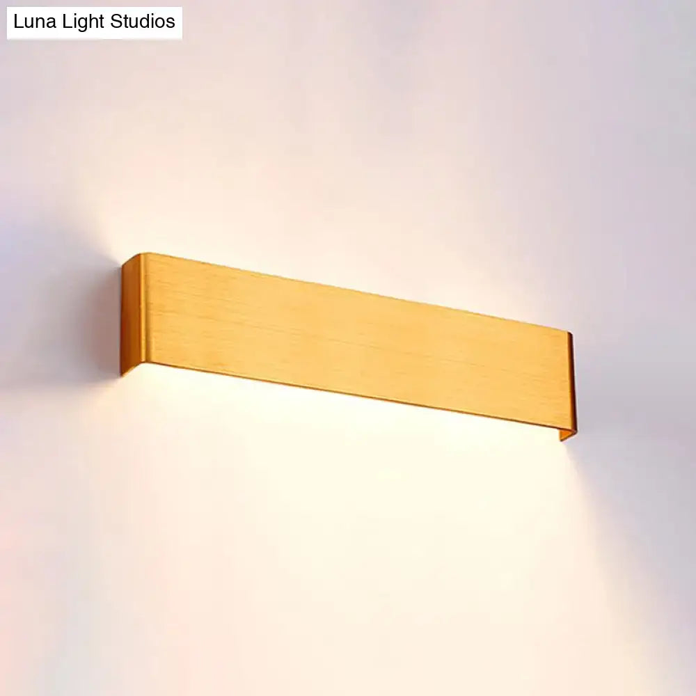 DecorBites™ Minimalist Metal LED Rectangle Wall Light in Black/Silver, Warm/White Lighting - 6"/10" Dia. - Living Room Wall Washer Lamp
