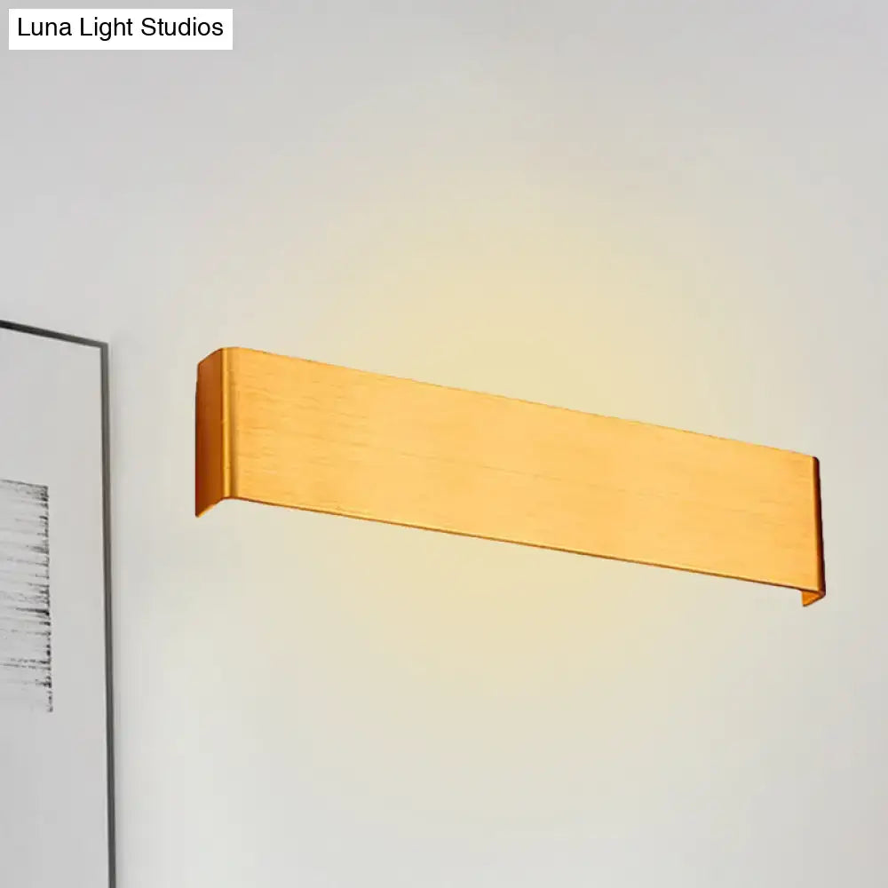 DecorBites™ Minimalist Metal LED Rectangle Wall Light in Black/Silver, Warm/White Lighting - 6"/10" Dia. - Living Room Wall Washer Lamp