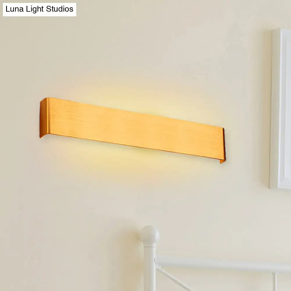 DecorBites™ Minimalist Metal LED Rectangle Wall Light in Black/Silver, Warm/White Lighting - 6"/10" Dia. - Living Room Wall Washer Lamp