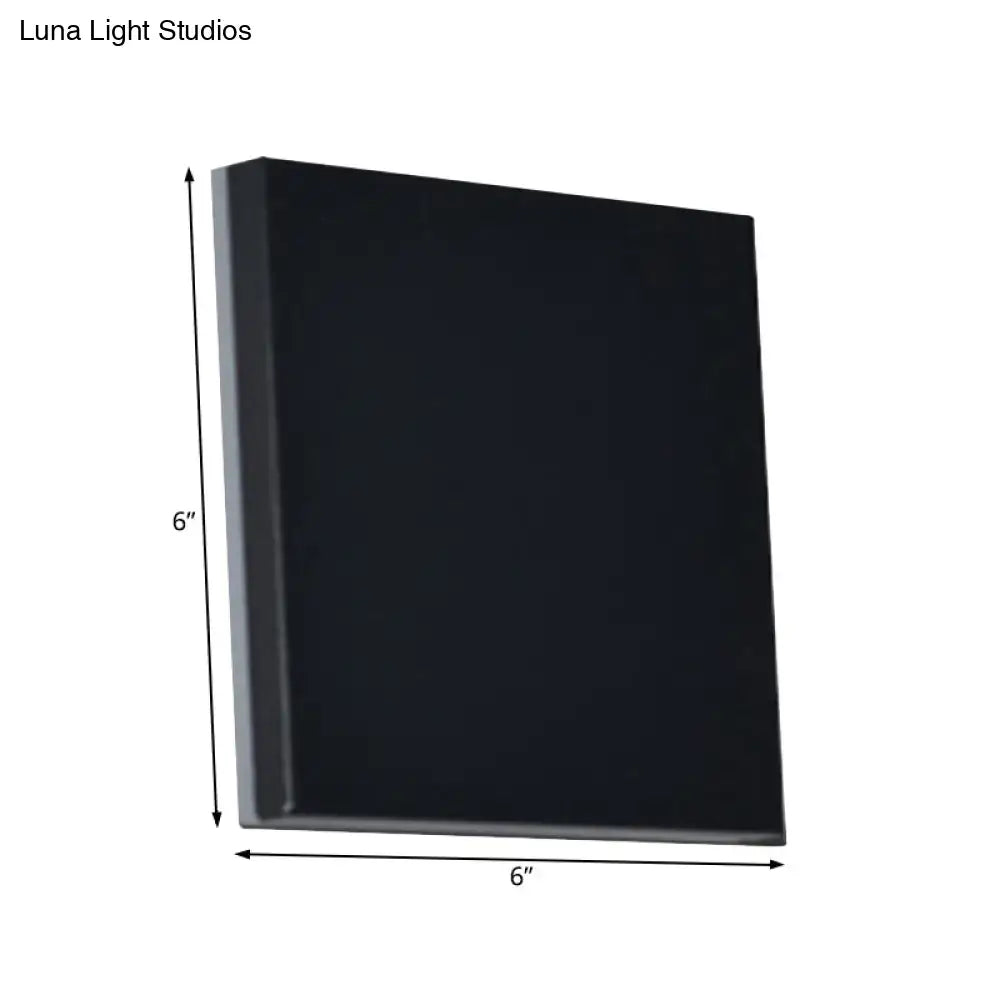 DecorBites™ Minimalist Ultra-Thin Wall Washer Light with Square Metal Shade - LED Living Room Sconce Lighting in Black – Warm/White Light