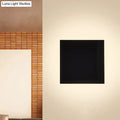 DecorBites™ Minimalist Ultra-Thin Wall Washer Light with Square Metal Shade - LED Living Room Sconce Lighting in Black – Warm/White Light