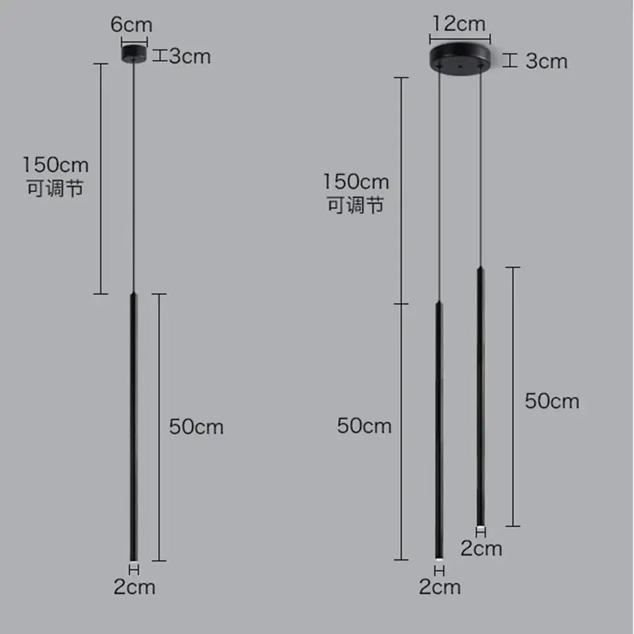 DecorBites™ Modern 2CM LED Pendant Lights for Kitchen Island