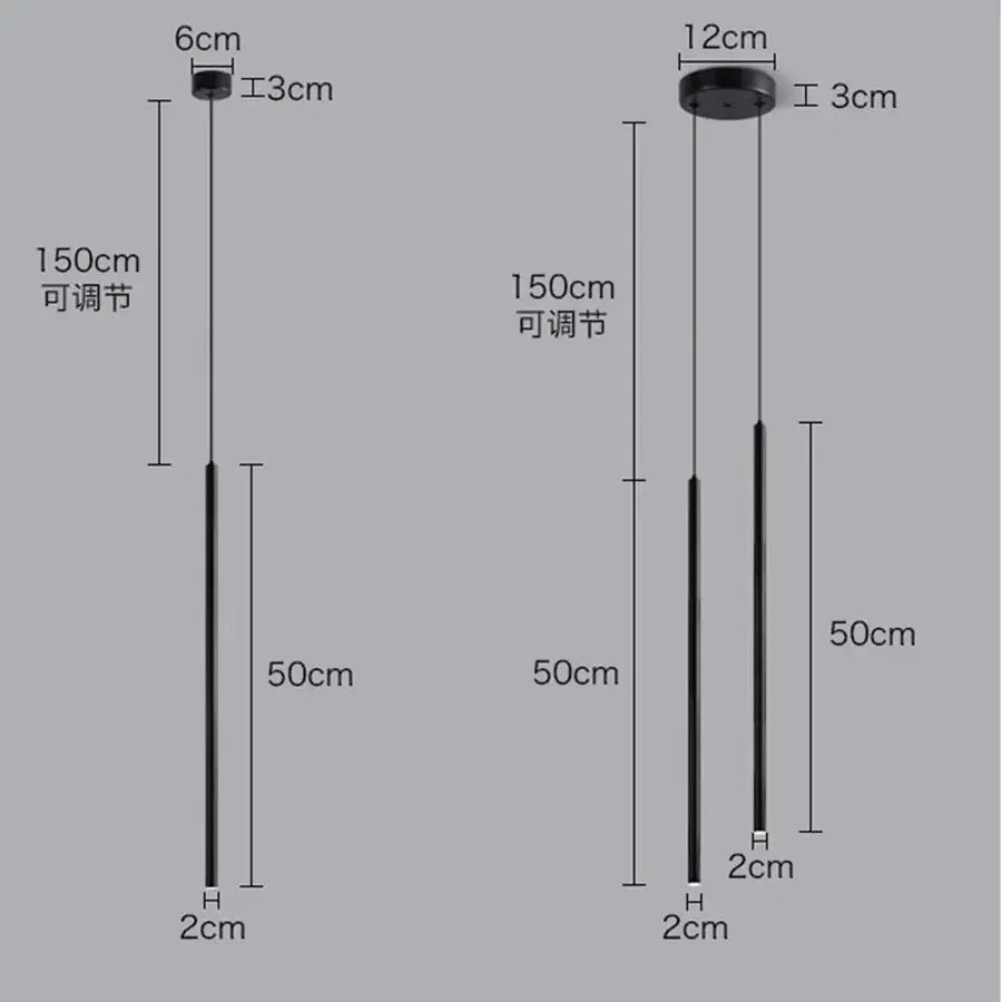 DecorBites™ Modern 2CM LED Pendant Lights for Kitchen Island