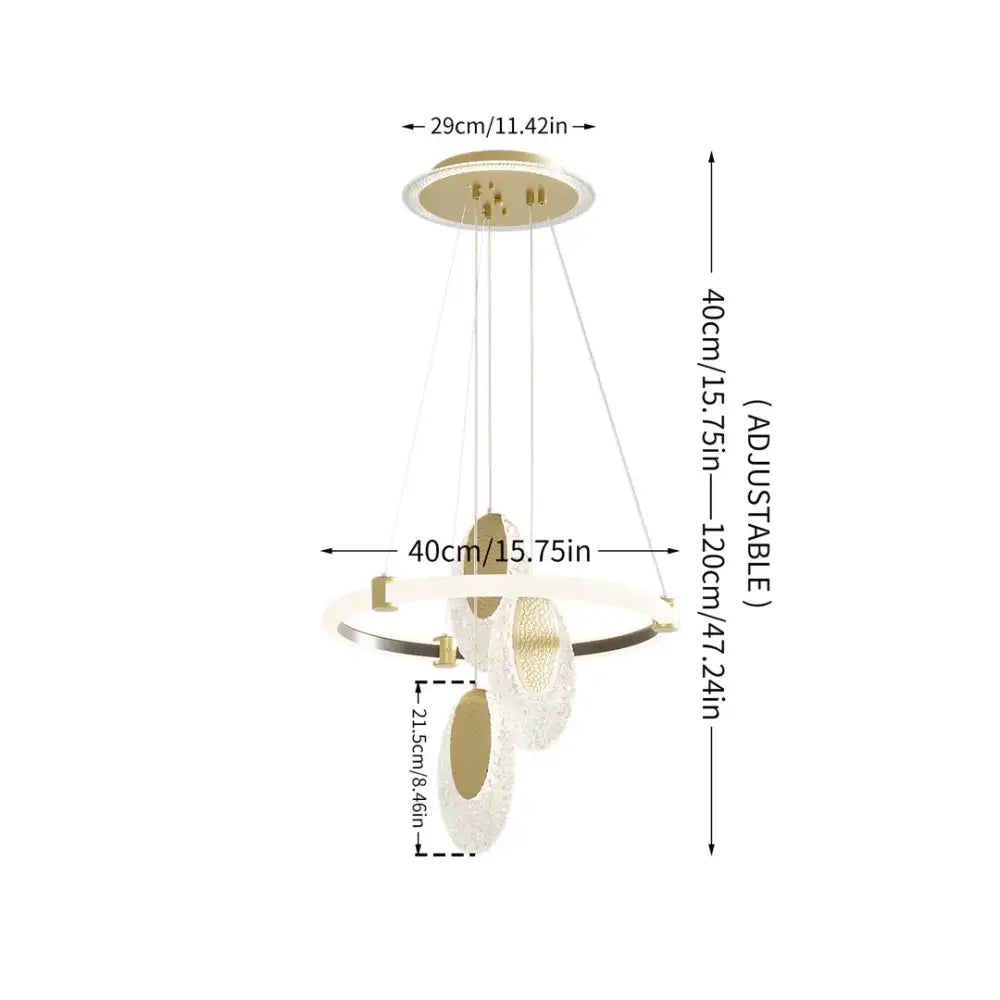 DecorBites™ Modern 3-Layer LED Chandelier Pendant Light