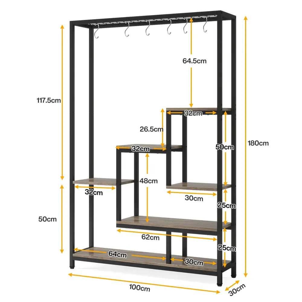 DecorBites™ Modern 5-Tier Tall Metal Plant Stand
