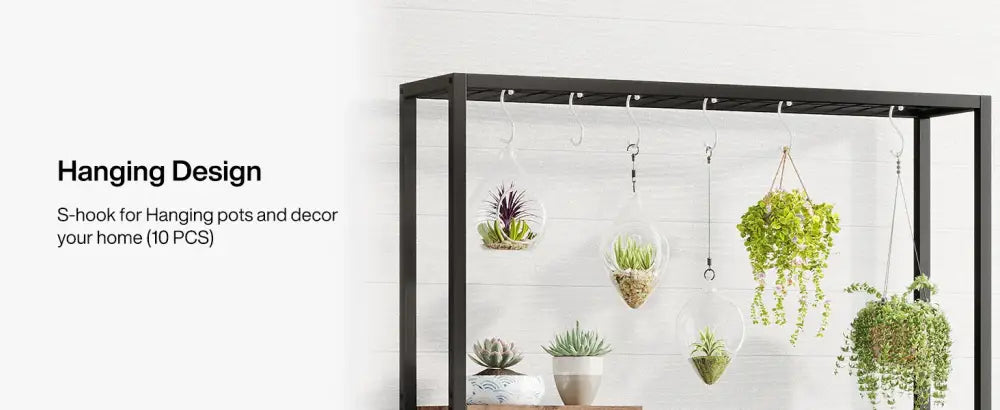 DecorBites™ Modern 5-Tier Tall Metal Plant Stand