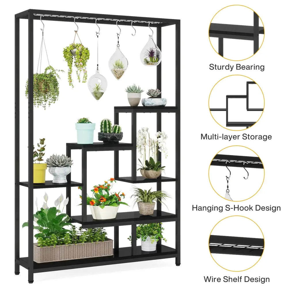 DecorBites™ Modern 5-Tier Tall Metal Plant Stand