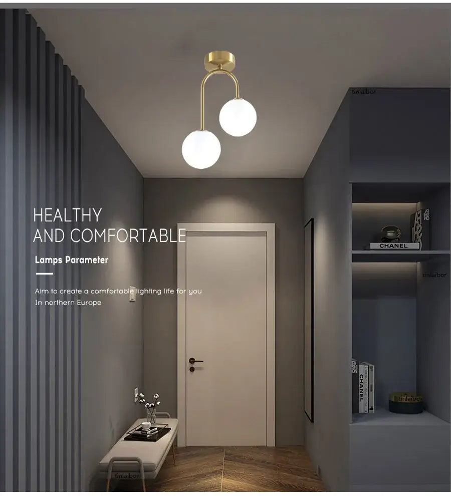 DecorBites™ Modern Acrylic Ball Ceiling Light for Home