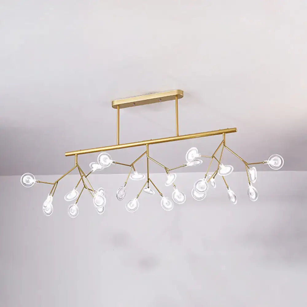 DecorBites™ Modern Acrylic Firefly Island Pendant Ceiling Lights for Dining Room – 27 Lights