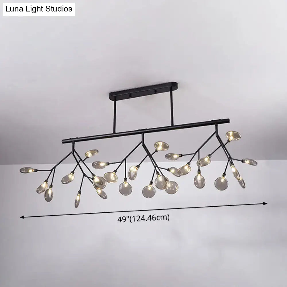 DecorBites™ Modern Acrylic Firefly Island Pendant Ceiling Lights for Dining Room – 27 Lights