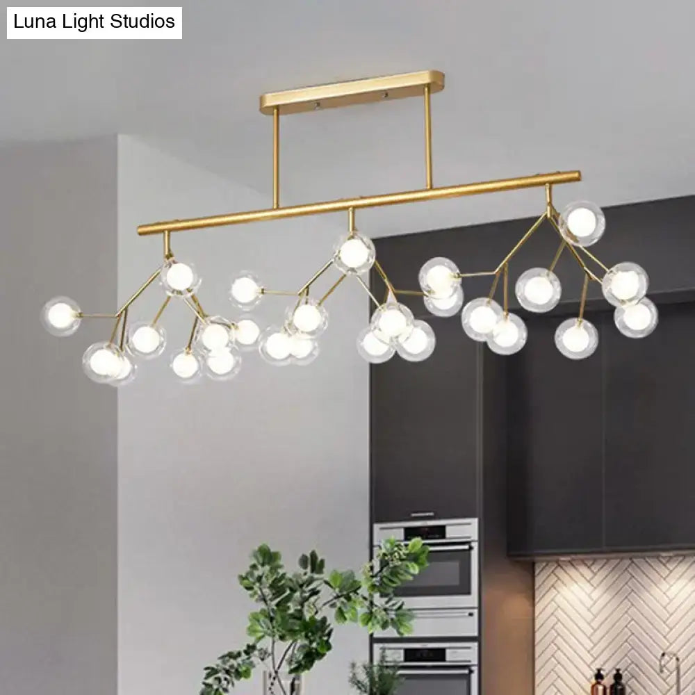 DecorBites™ Modern Acrylic Firefly Island Pendant Ceiling Lights for Dining Room – 27 Lights