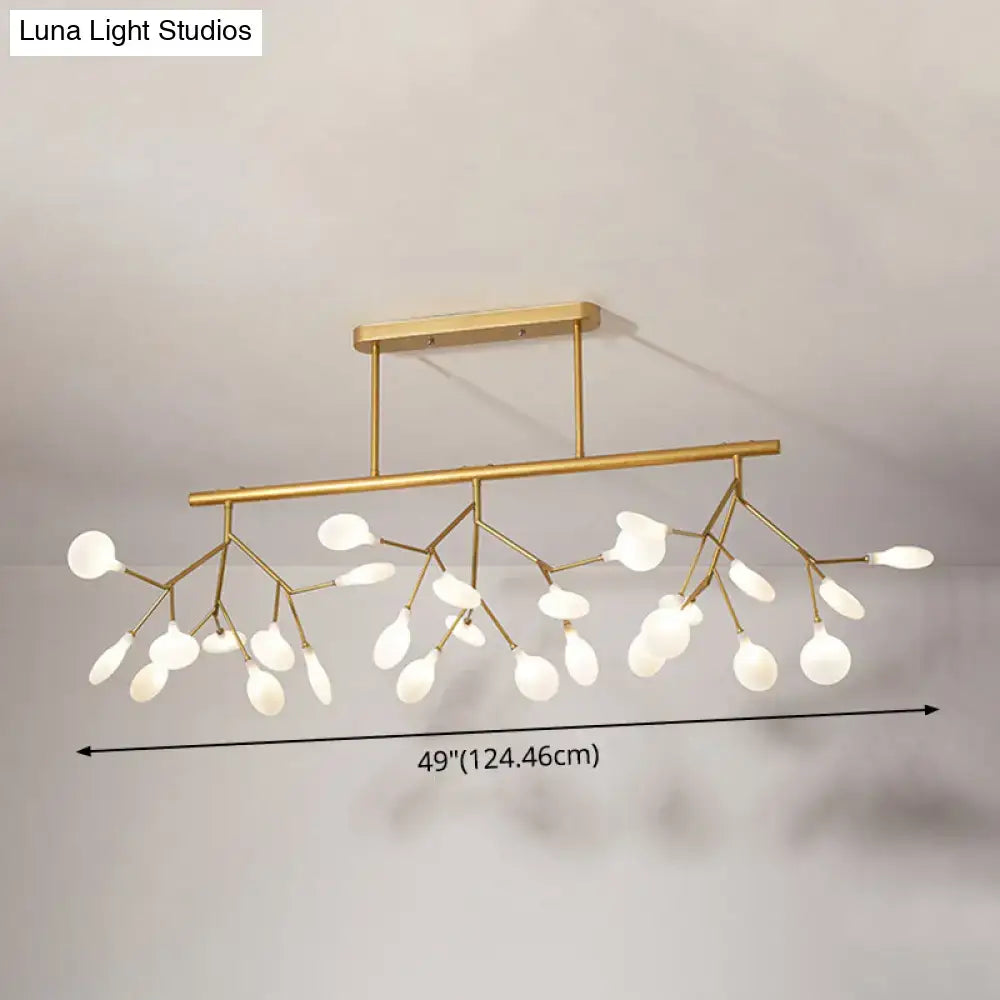 DecorBites™ Modern Acrylic Firefly Island Pendant Ceiling Lights for Dining Room – 27 Lights