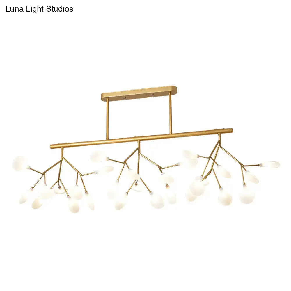 DecorBites™ Modern Acrylic Firefly Island Pendant Ceiling Lights for Dining Room – 27 Lights