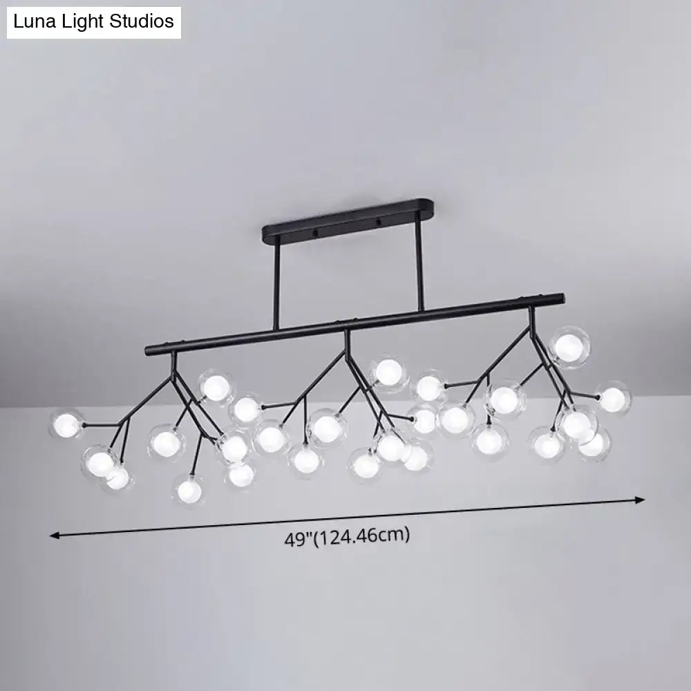 DecorBites™ Modern Acrylic Firefly Island Pendant Ceiling Lights for Dining Room – 27 Lights