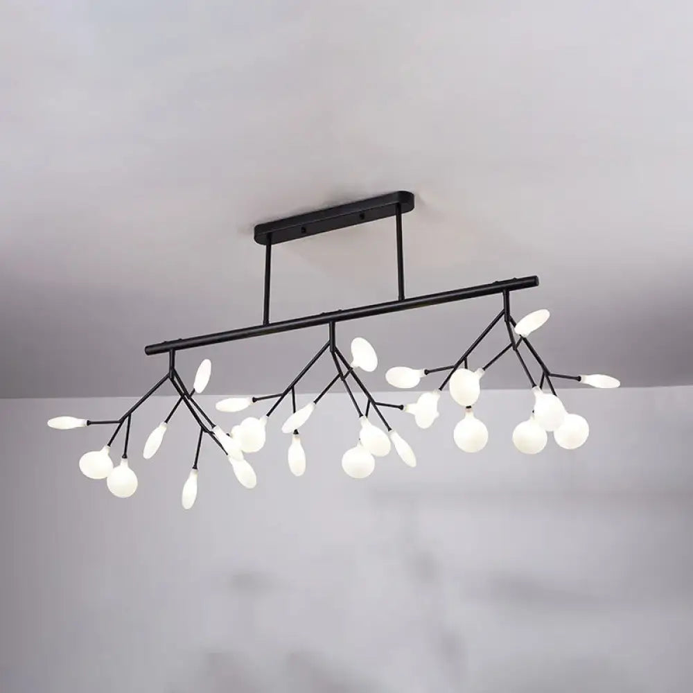 DecorBites™ Modern Acrylic Firefly Island Pendant Ceiling Lights for Dining Room – 27 Lights