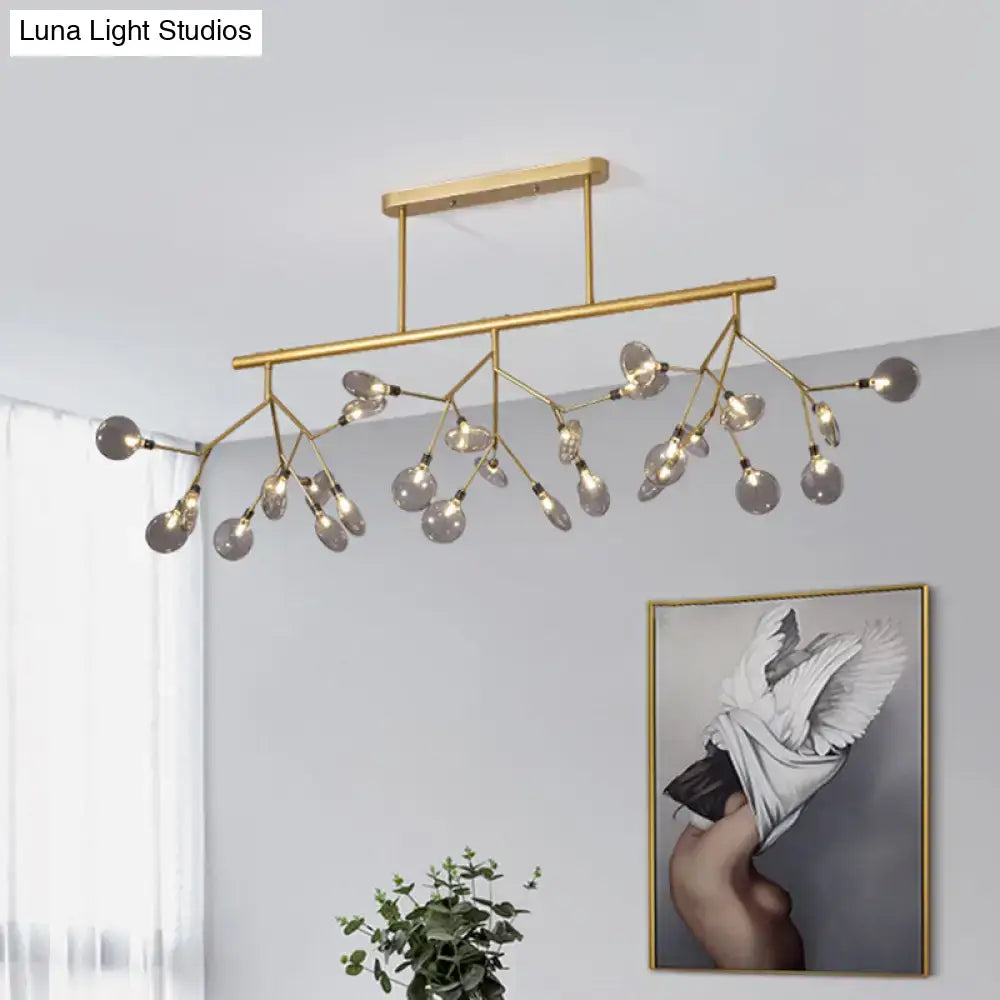 DecorBites™ Modern Acrylic Firefly Island Pendant Ceiling Lights for Dining Room – 27 Lights