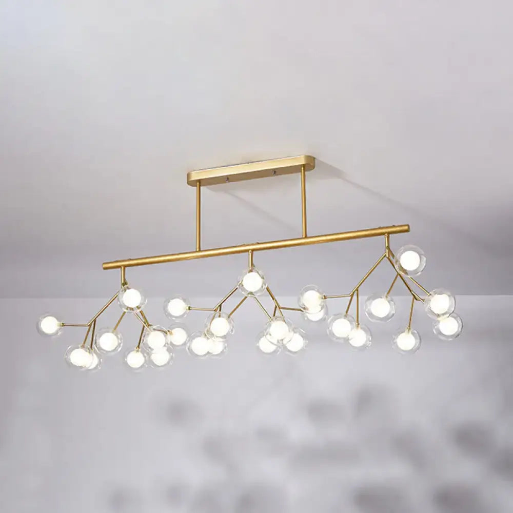 DecorBites™ Modern Acrylic Firefly Island Pendant Ceiling Lights for Dining Room – 27 Lights