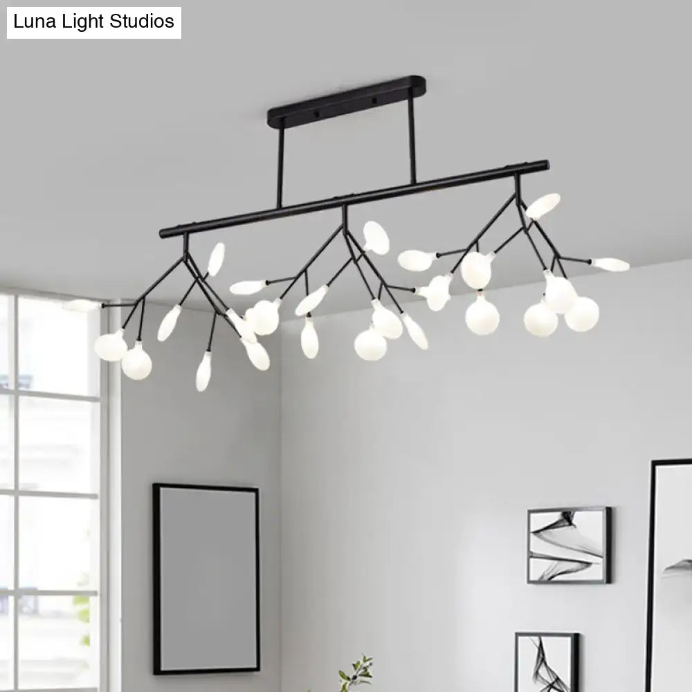 DecorBites™ Modern Acrylic Firefly Island Pendant Ceiling Lights for Dining Room – 27 Lights