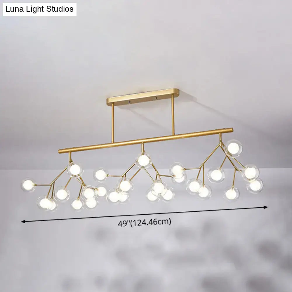 DecorBites™ Modern Acrylic Firefly Island Pendant Ceiling Lights for Dining Room – 27 Lights