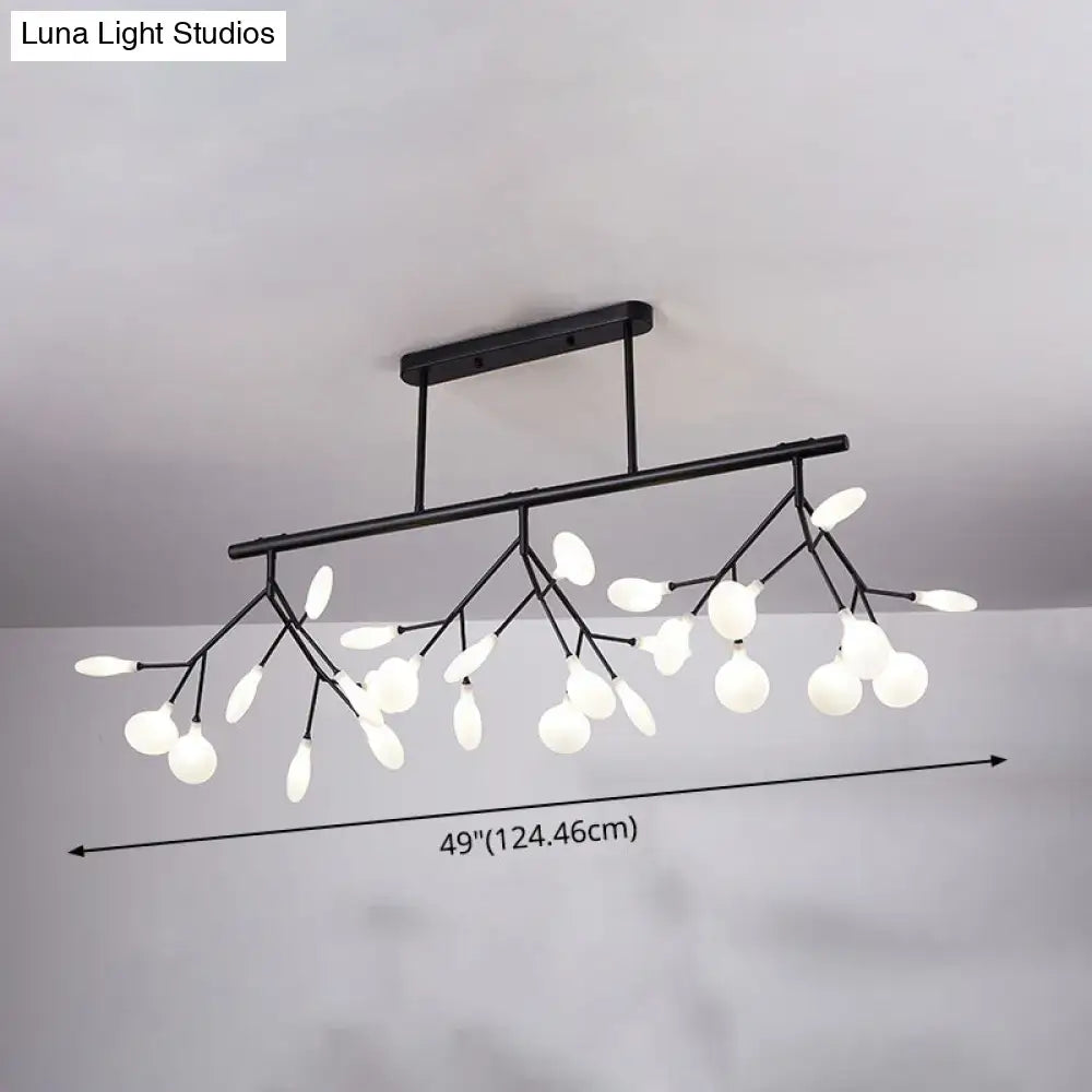 DecorBites™ Modern Acrylic Firefly Island Pendant Ceiling Lights for Dining Room – 27 Lights