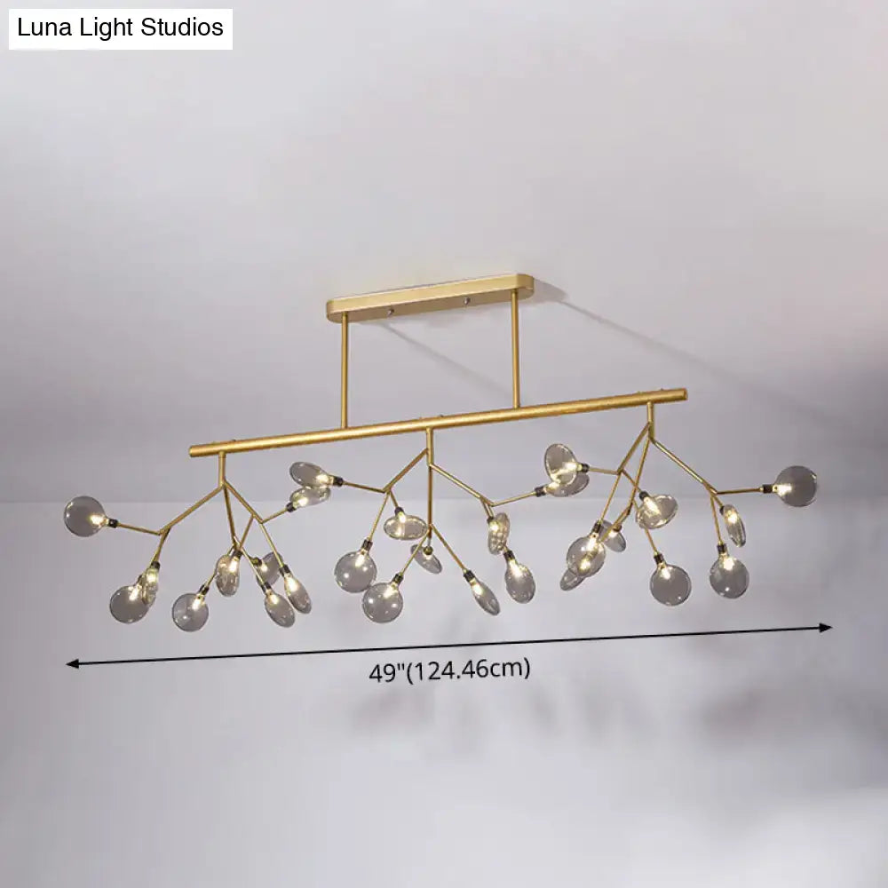 DecorBites™ Modern Acrylic Firefly Island Pendant Ceiling Lights for Dining Room – 27 Lights
