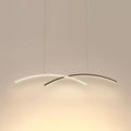 DecorBites™ Modern Black and White Arc Ceiling LED Island Light for Living Room