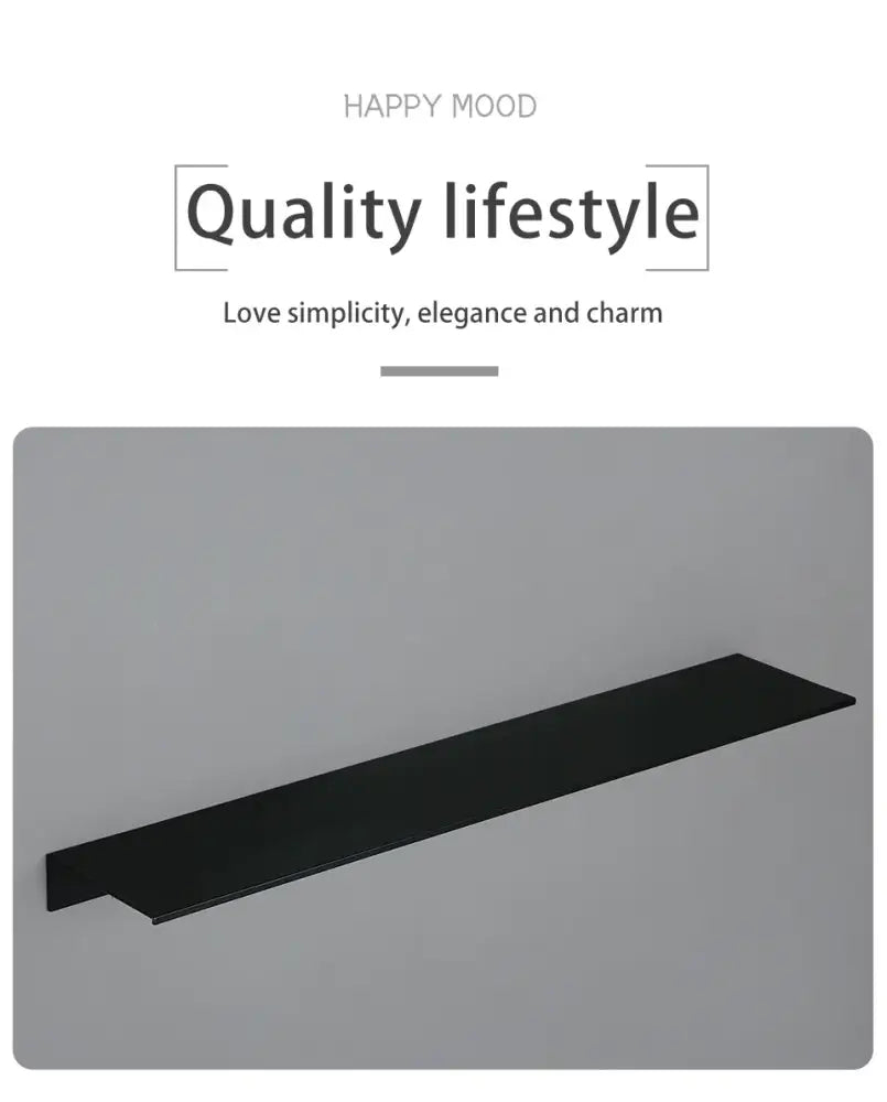 DecorBites™ Modern Black and White Wall-Mounted Organizer Shelf