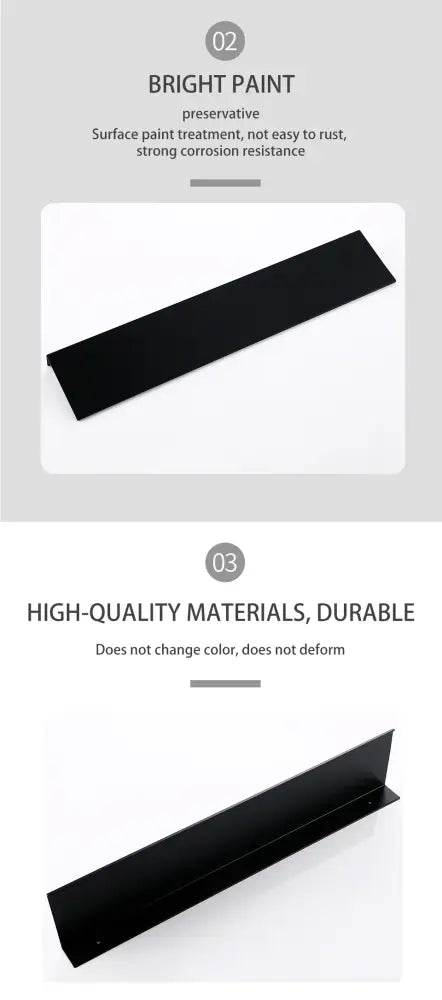 DecorBites™ Modern Black and White Wall-Mounted Organizer Shelf