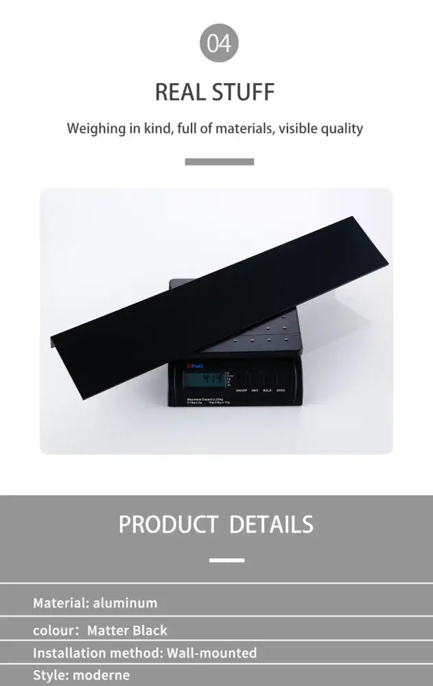DecorBites™ Modern Black and White Wall-Mounted Organizer Shelf