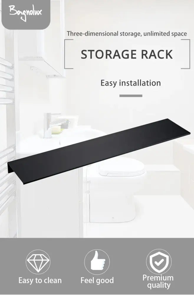 DecorBites™ Modern Black and White Wall-Mounted Organizer Shelf
