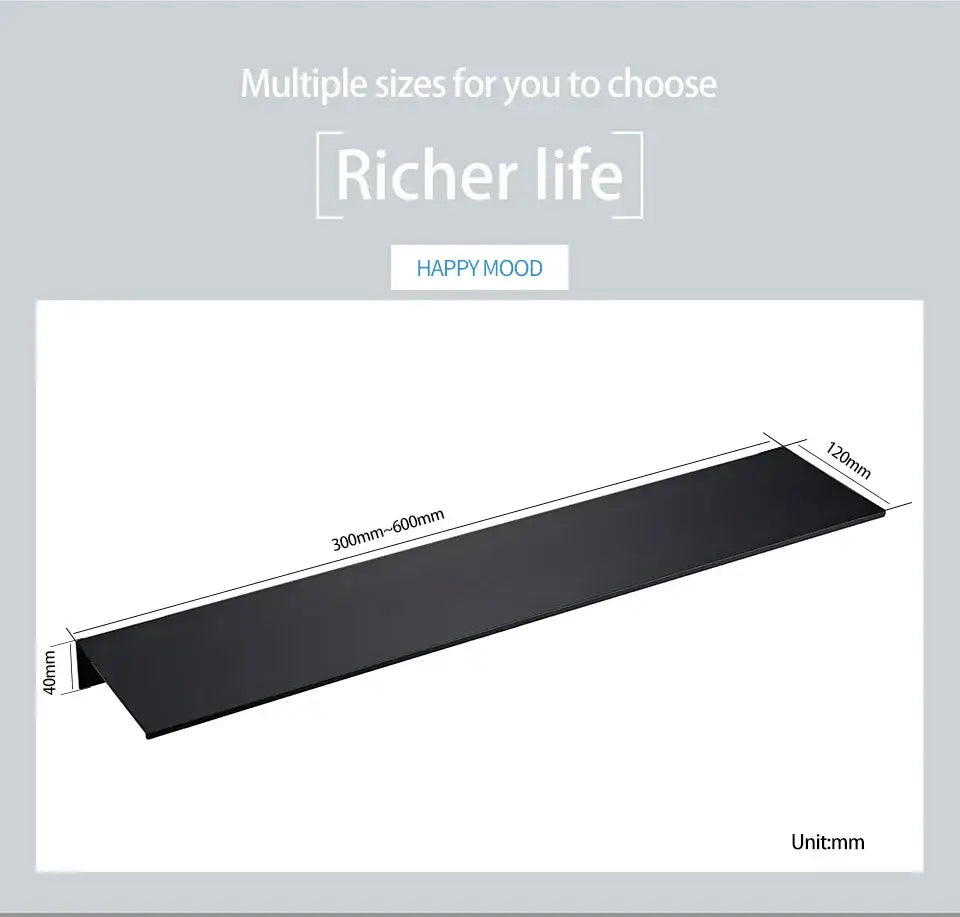 DecorBites™ Modern Black and White Wall-Mounted Organizer Shelf