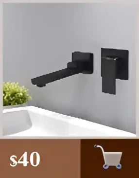 DecorBites™ Modern Black Bathroom Sink Faucet