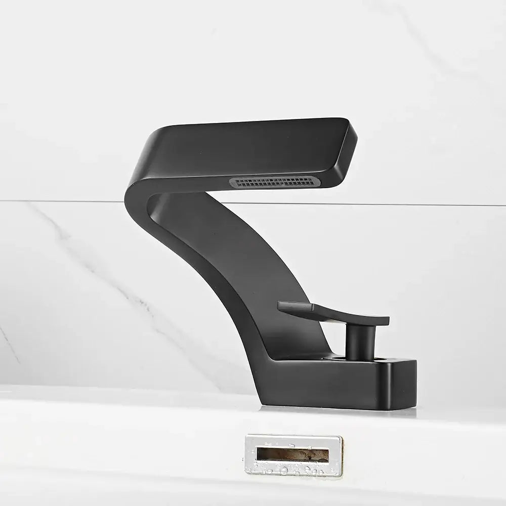 DecorBites™ Modern Black Bathroom Sink Faucet