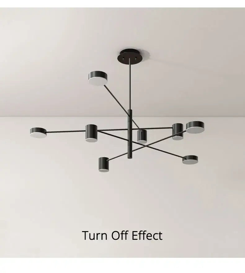 DecorBites™ Modern Black Chandelier: Nordic Style Home Lighting