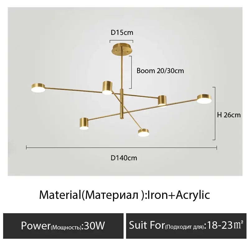 DecorBites™ Modern Black Chandelier: Nordic Style Home Lighting