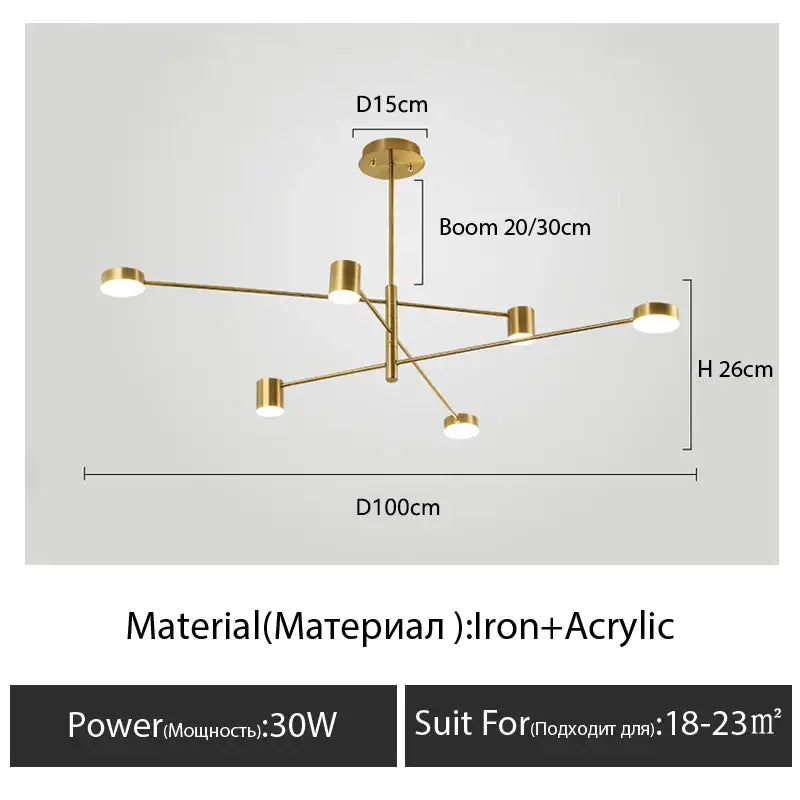 DecorBites™ Modern Black Chandelier: Nordic Style Home Lighting
