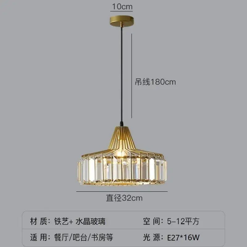 DecorBites™ Modern Black Crystal LED Pendant Chandelier