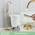 DecorBites™ Modern Black Floor Mounted Tub Faucet