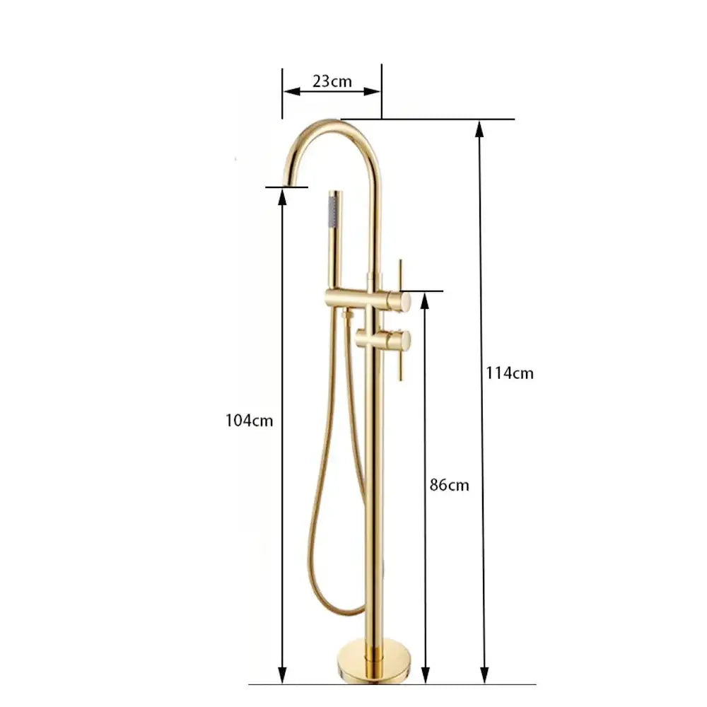 DecorBites™ Modern Black Floor Mounted Tub Faucet