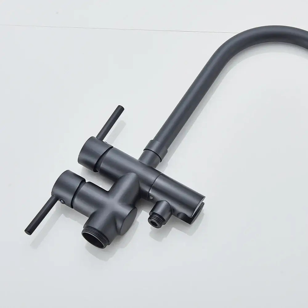 DecorBites™ Modern Black Floor Mounted Tub Faucet