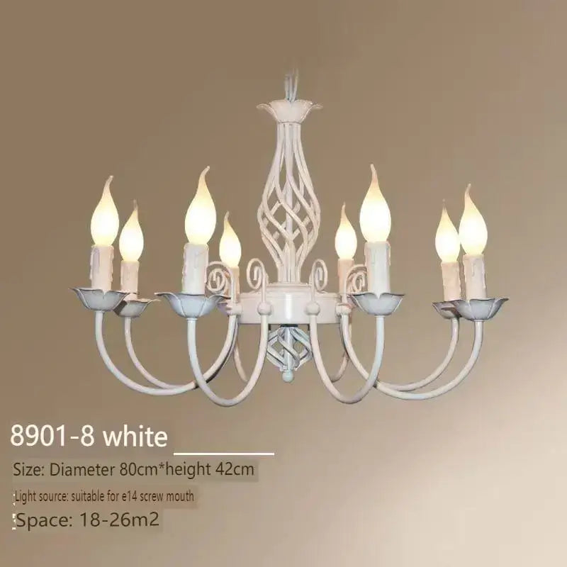 DecorBites™ Modern Black Iron Chandelier for Living Room