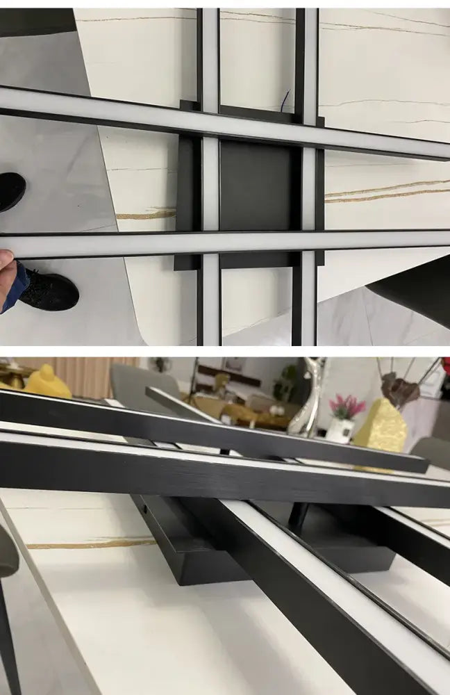 مصابيح ثريا DecorBites™ LED سوداء حديثة لغرفة النوم وغرفة المعيشة