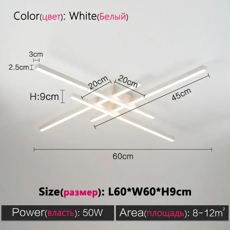مصابيح ثريا DecorBites™ LED سوداء حديثة لغرفة النوم وغرفة المعيشة