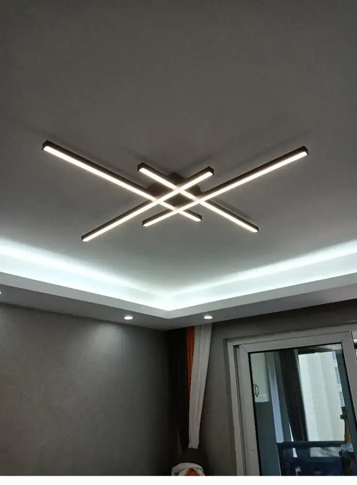 مصابيح ثريا DecorBites™ LED سوداء حديثة لغرفة النوم وغرفة المعيشة